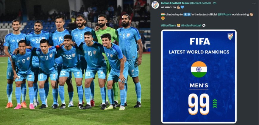 Team India enters sub-100 FIFA ranking for the first time since 2018