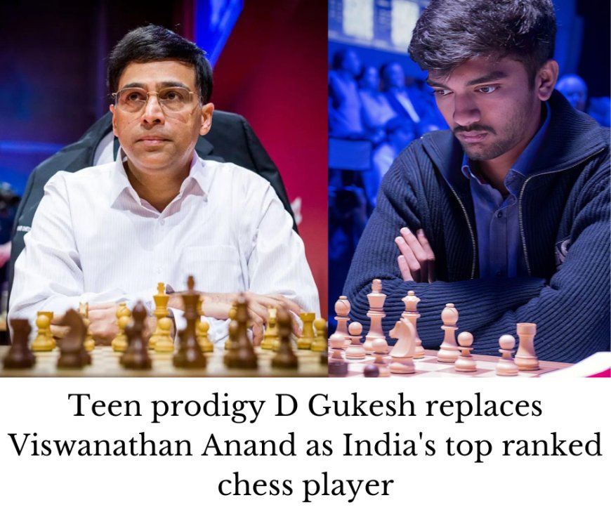 Teen prodigy D Gukesh replaces Viswanathan Anand as India's top ranked chess player